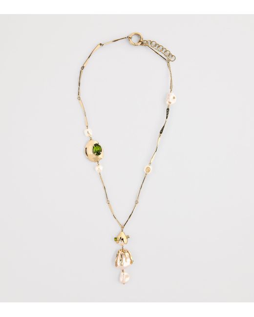 Weekend by Maxmara White Irregular Chain Pendant Necklace