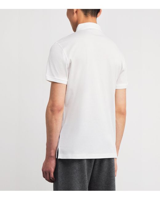 Ralph Lauren White Cotton Piqué Polo Shirt for men