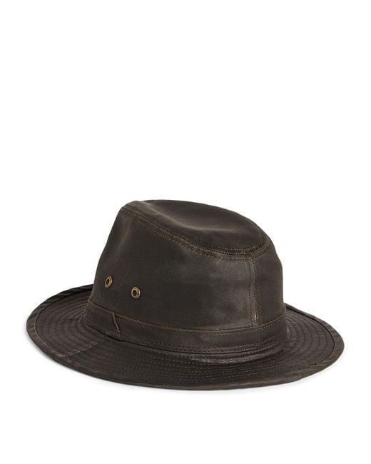 Stetson Brown Waxed Traveller Hat for men