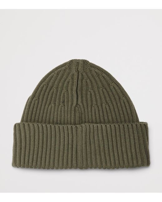 Stone Island Green Rws Wool Compass Beanie for men