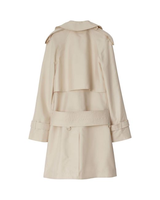 Burberry Natural Silk-blend Trench Coat