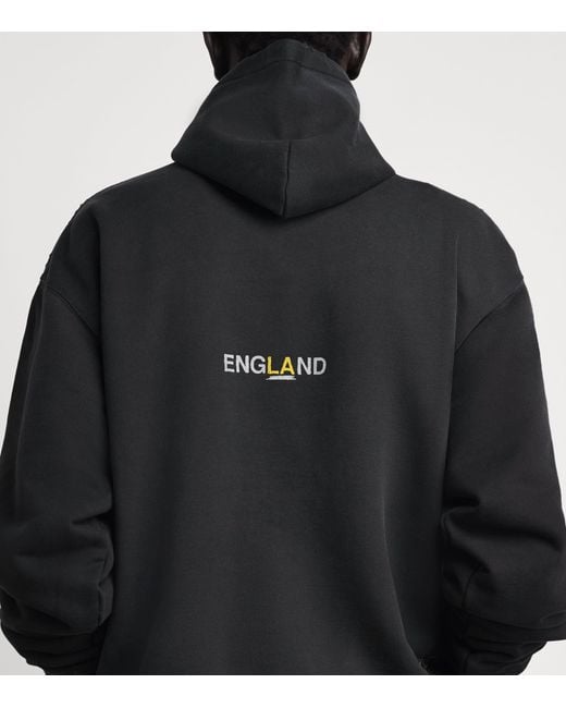Represent Black Cotton Enemy Graphic Hoodie for men