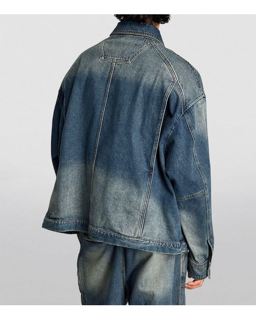 Juun.J Blue Oversized Denim Jacket for men