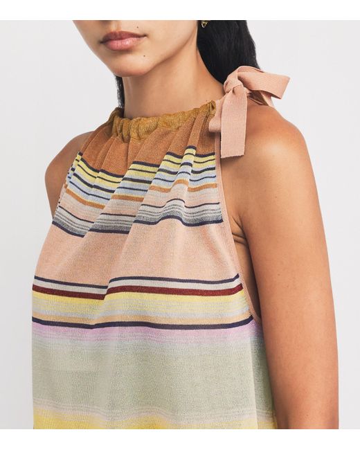 Zimmermann Multicolor Coco Stripe Halter Top