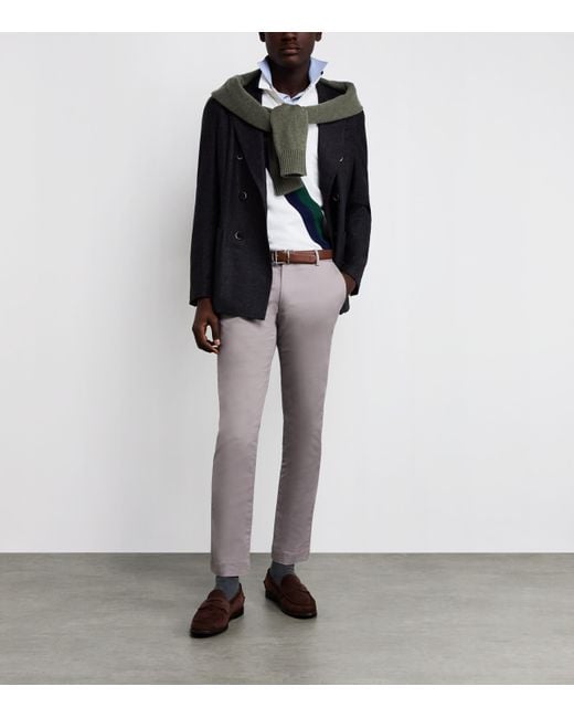 Polo Ralph Lauren Gray Stretch-Cotton Slim Chinos for men