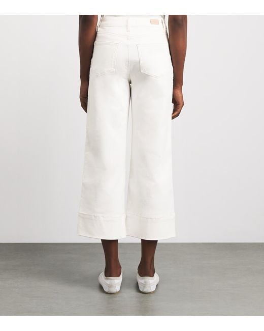 PAIGE White Anessa Wide-Leg Jeans