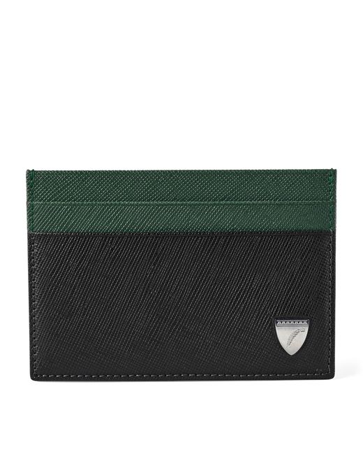 Aspinal Green Leather Slim Card Holder