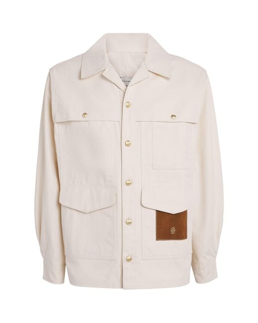 Drole de Monsieur Natural Cotton Four-Pocket Overshirt for men