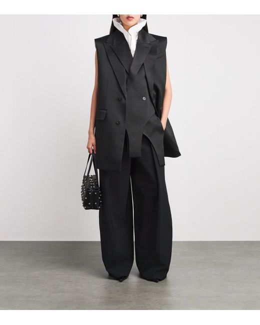 Jean Paul Gaultier Black Double-Layer Sleeveless Jacket
