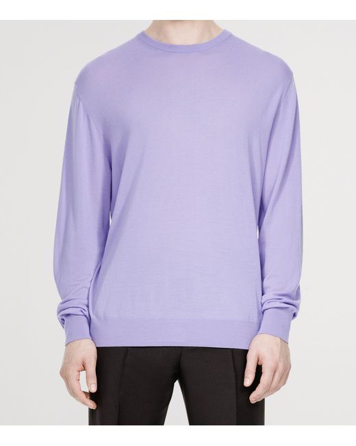 Tom Ford Purple Virgin Wool Sweater for men