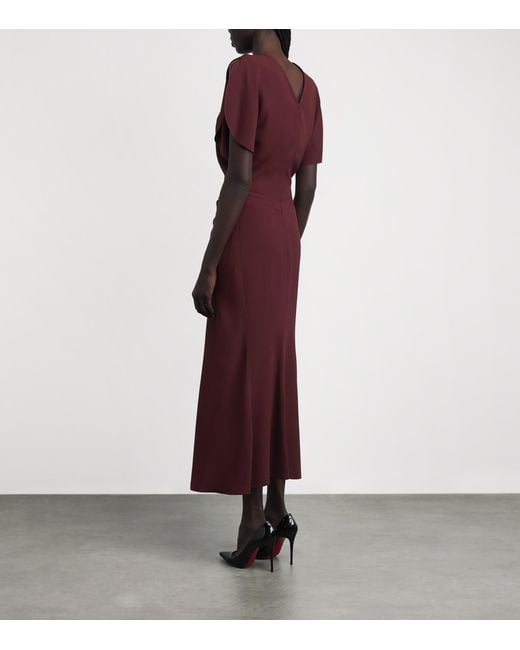 Victoria Beckham Purple Cady Bela Midi Dress