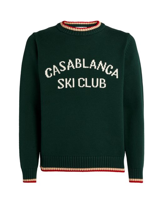 CASABLANCA Green Ski Club Sweater for men