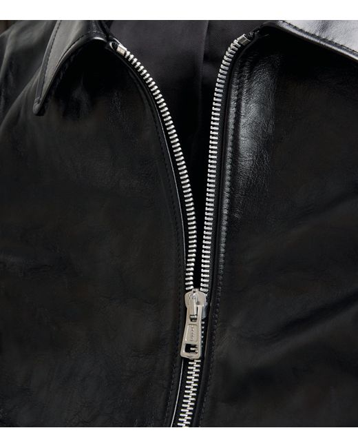 Our Legacy Black Leather Mini Jacket for men