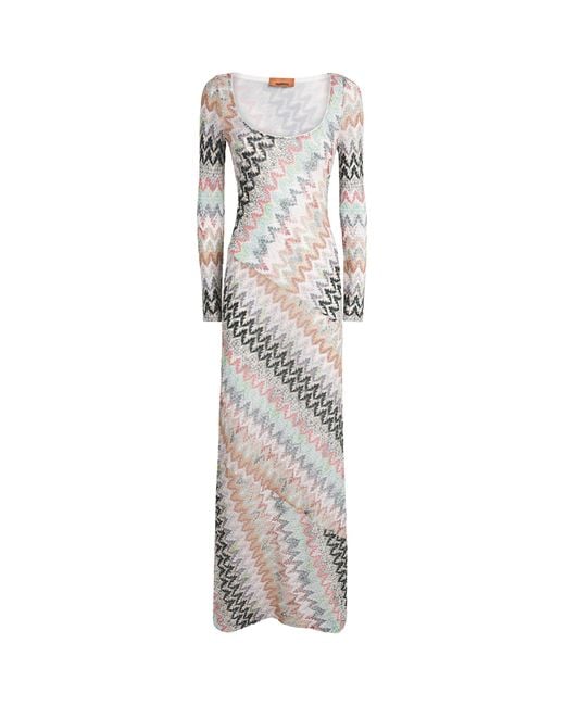 Missoni White Zigzag Maxi Dress