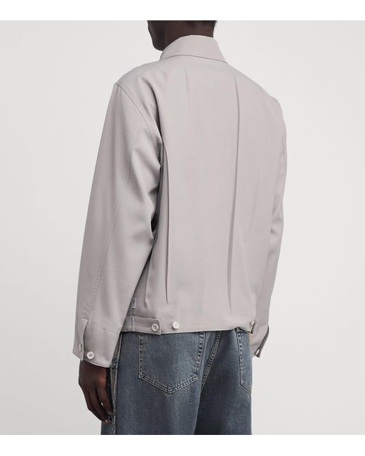 MM6 by Maison Margiela Gray Utility Zip-Up Jacket for men