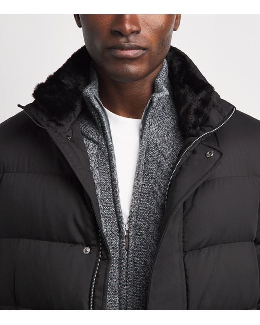 Herno Black Down Quilted Puffer Jacket for men