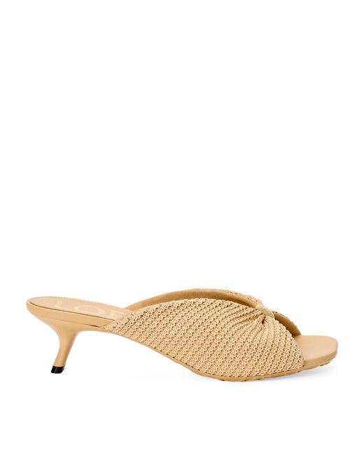 Loewe Natural X Paula's Ibiza Woven Pebble Heeled Sandals 45
