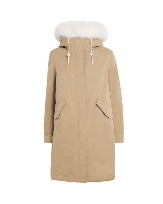 Yves Salomon Natural Fox-Rabbit Blended-Cotton Parka