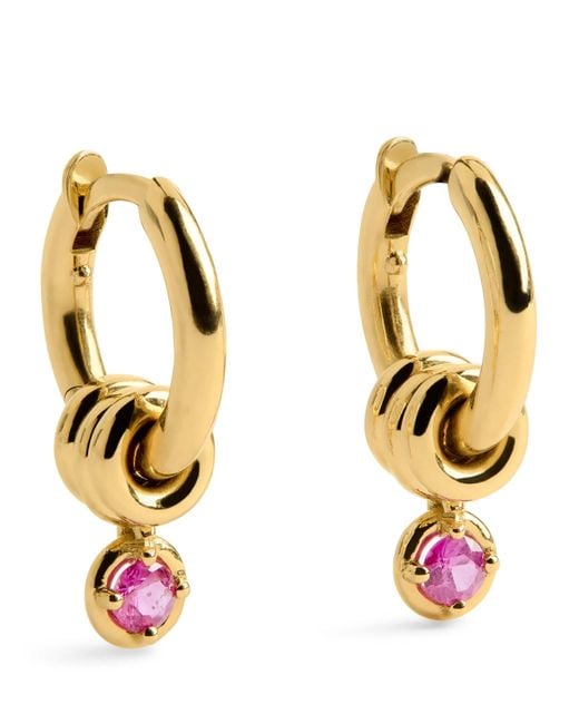 Spinelli Kilcollin Metallic And Sapphire Zahra Hoop Earrings