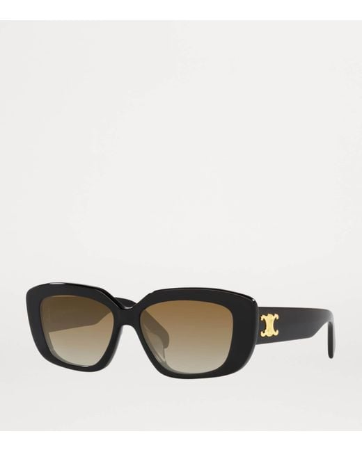 Céline Brown Rectangular Sunglasses