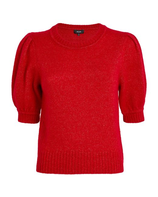 ME+EM Red Me+em Merino-cashmere-silk Sweater