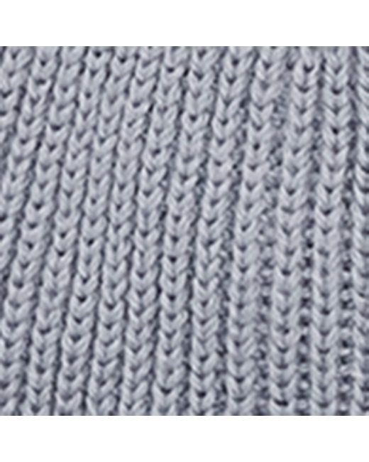 Stone Island Gray Cotton Compass Patch Beanie for men