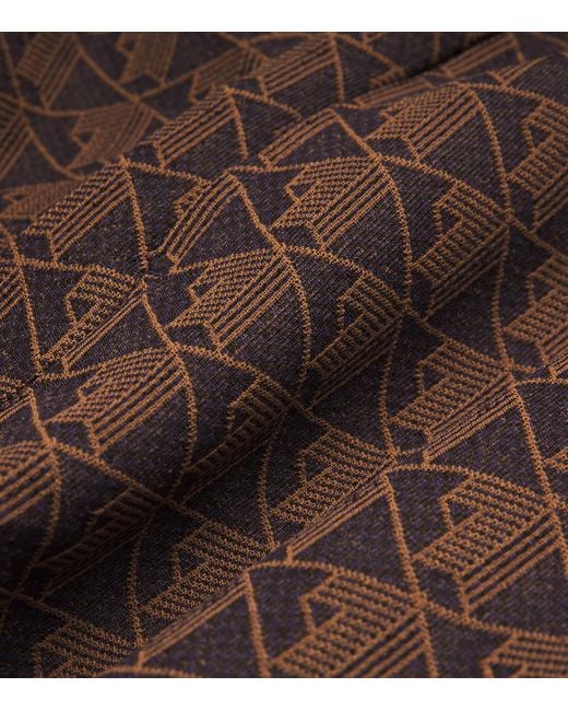 Lacoste Brown Jacquard Logo Track Jacket for men