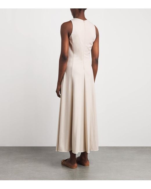 Eleventy White Zip-Up Midi Dress