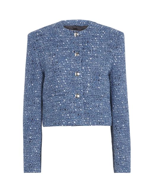 Anine Bing Blue Tweed Amber Jacket