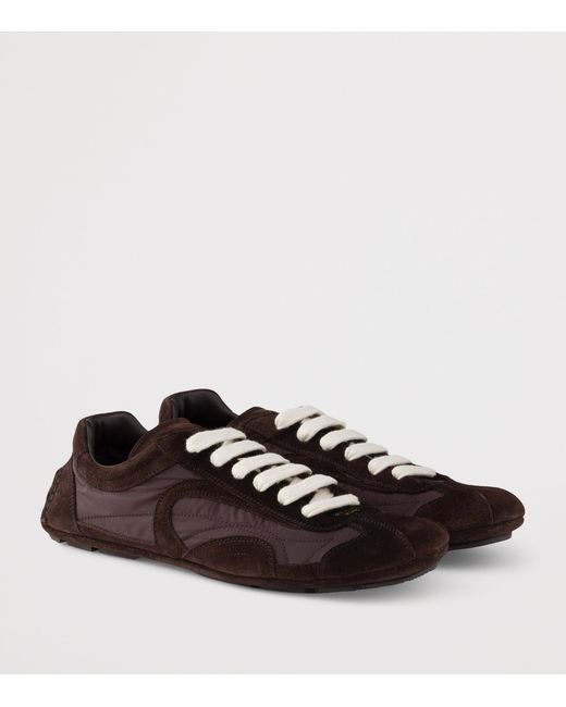 Prada Brown Suede-Re-Nylon Montecarlo Re-Edition 2005 Sneakers