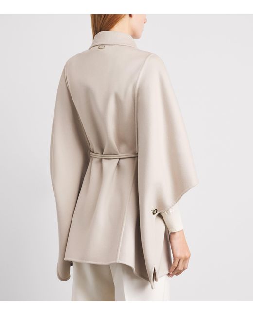 Agnona Natural Cashmere Belted Cape
