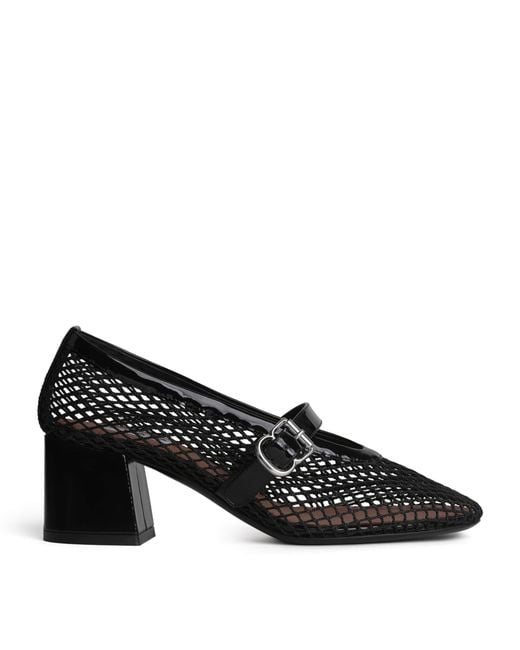 Alaïa Black Mesh Babies Pumps 55