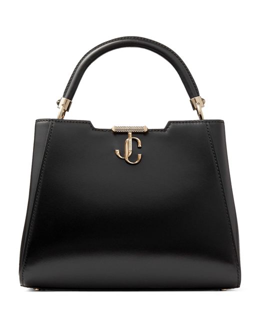 Jimmy Choo Medium Leather Crystal-embellished Varenne Top-handle Bag in ...