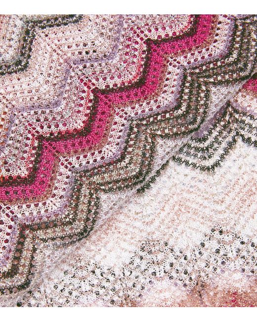 Missoni Pink Knitted Wave Mini Dress
