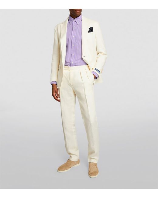 Polo Ralph Lauren Purple Custom-fit Striped Shirt for men