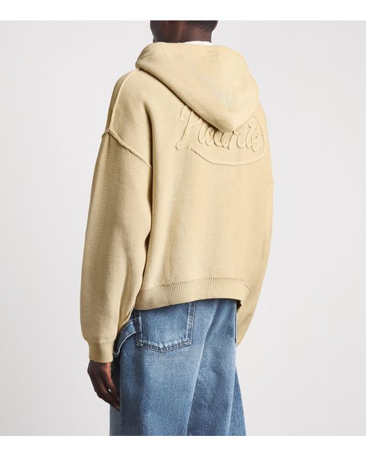 Picante Natural Knitted Reverse-Seam Senna Zip-Up Hoodie for men