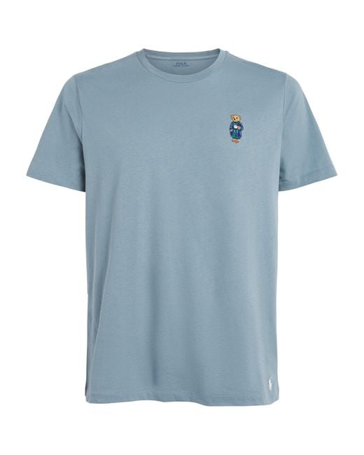 Polo Ralph Lauren Blue Cotton Polo Bear Pyjama Top for men