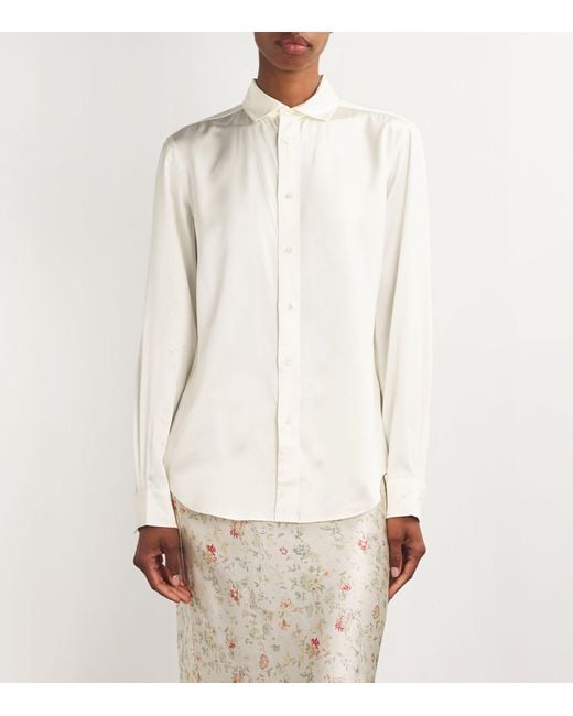 Polo Ralph Lauren White Mulberry Silk Shirt
