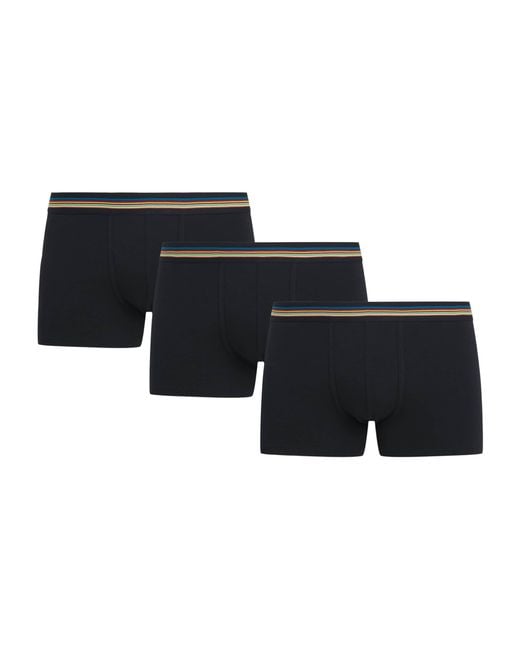 Paul Smith Black Stretch-Organic Cotton Trunks for men