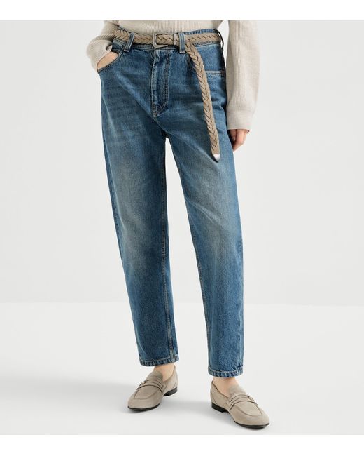 Brunello Cucinelli Blue Authentic Cotton Straight Jeans