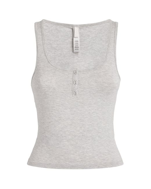 Skims Gray Sleep Pyjama Tank Top