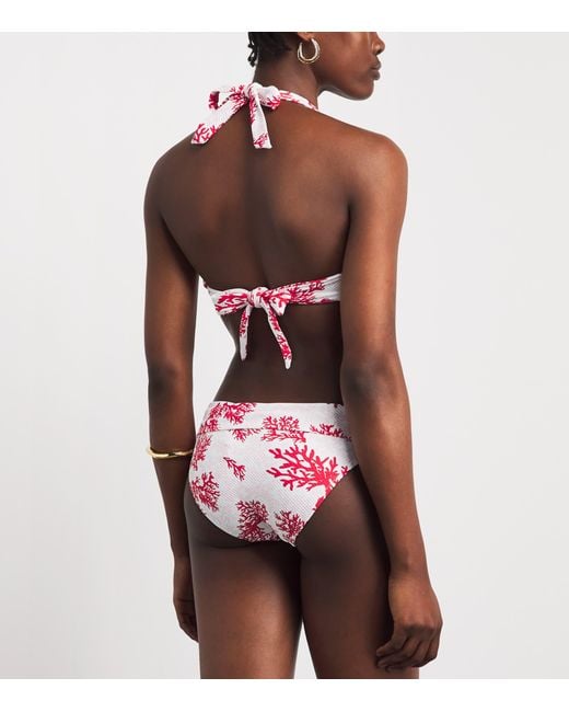 Heidi Klein Red U-Bar Halterneck Scala Bikini Top