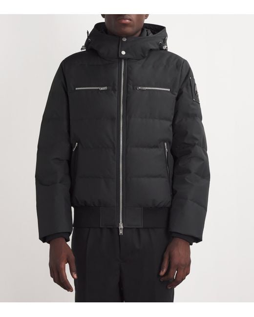 Moose Knuckles Black Down Cloud Bomber Puffer Jacket for men