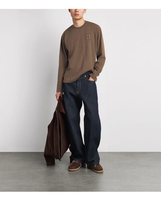 Stone Island Brown Ghost Piece Long-Sleeve T-Shirt for men