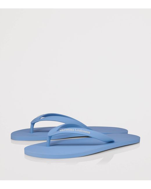 Christian Louboutin Blue The Summer Flat Rubber Sandals for men
