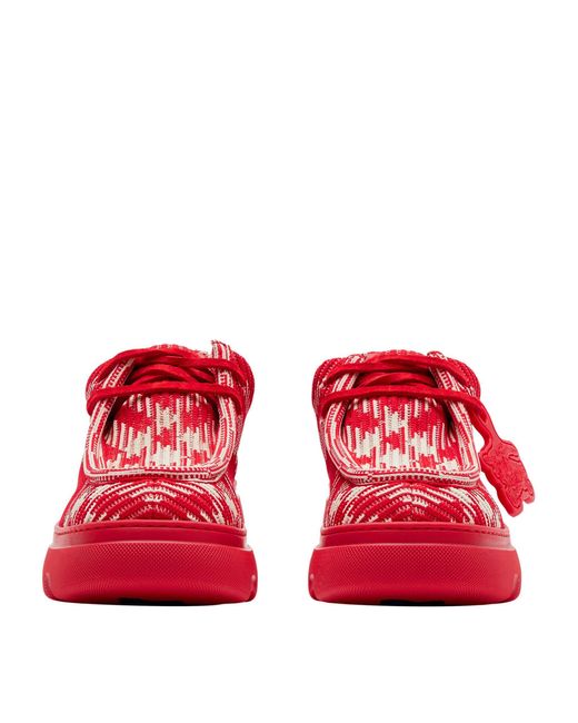 Burberry Red Check Creeper Shoes