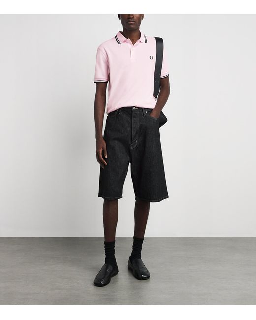 Fred Perry Pink Cotton Twin Tipped Polo Shirt for men