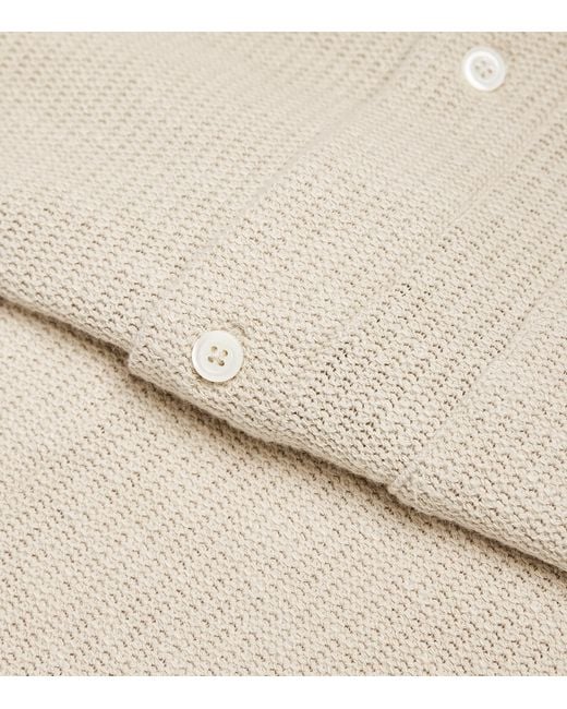 Officine Generale White Crochet Button-Up Shirt for men