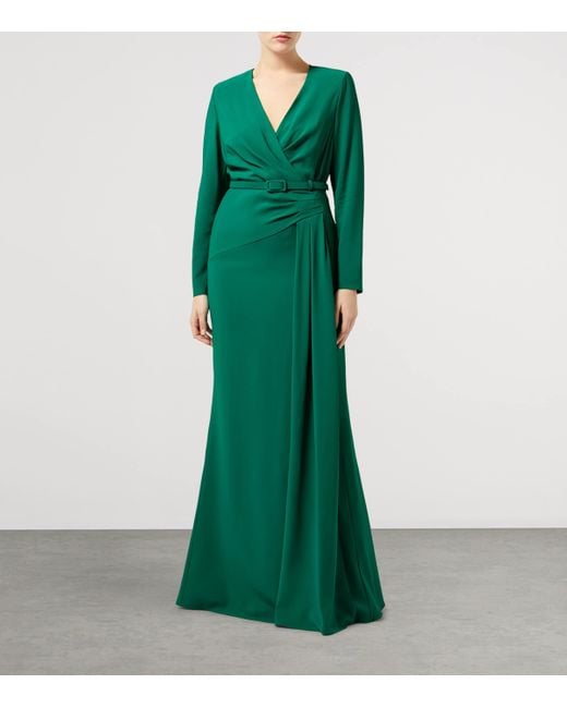 Marina Rinaldi Green Draped Maxi Dress