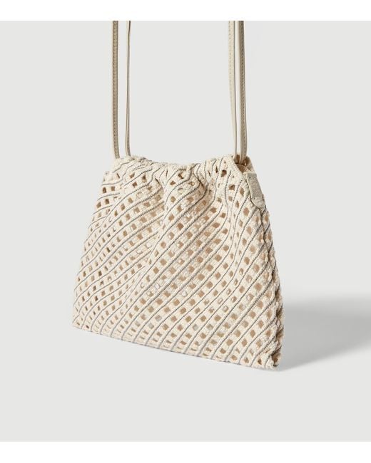 Brunello Cucinelli Natural Crochet Pouch Bag